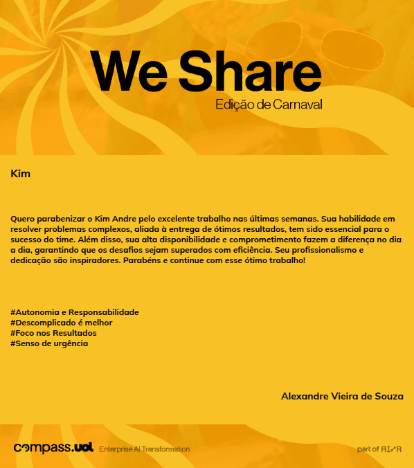 We Share card from Alexandre Vieira de Souza