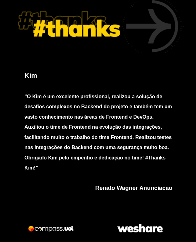 We Share card from Renato Wagner Anunciacao